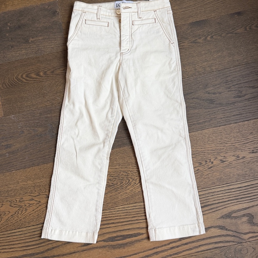 Cream Pants with Gold Accents